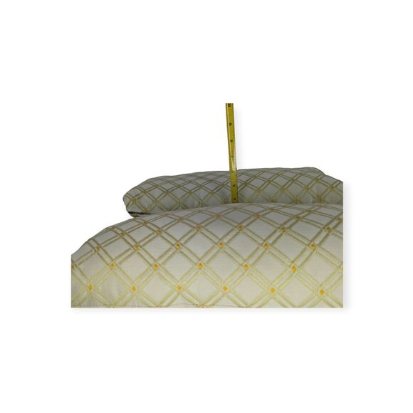 White & Yellow Pair of Long Rectangle Accent Pillows with Removeable Covers - Picture 10 of 13